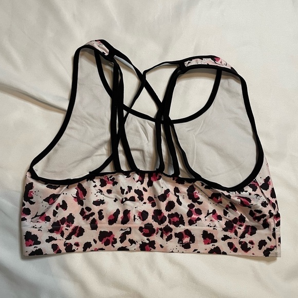 ❌SOLD❌Girls Justice oh so soft size 38 pink and black leopard print sports bra - Picture 3 of 4